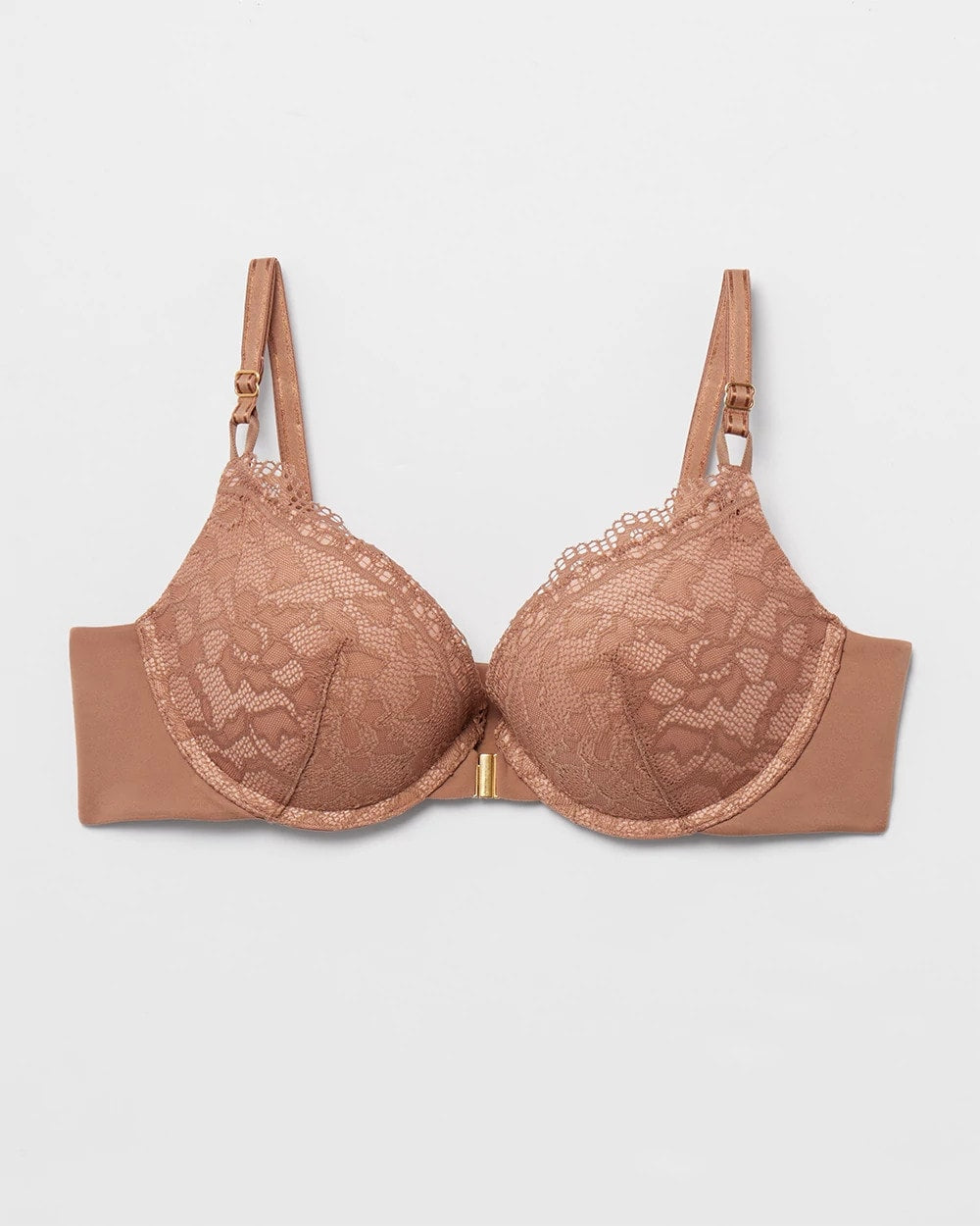 Push-Up Front-Close Bra with Lace - WARM SIENNA | Soma Online