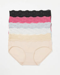 Hipster Panty with Crochet Lace 5 Pack - RAPTURE ROSE MULTIPACK | Soma outlet