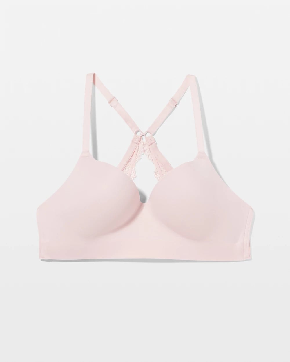 Luxe Wireless Bra with Lace Back - PRETTY PINK | Soma discount