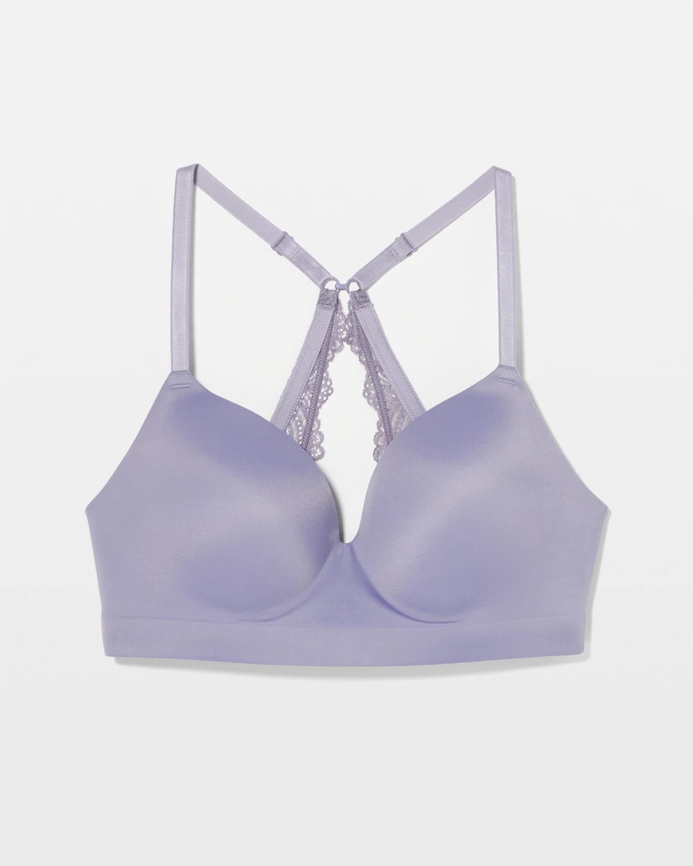 Luxe Wireless Bra with Lace Back - LAVENDER CLOUD | Soma outlet