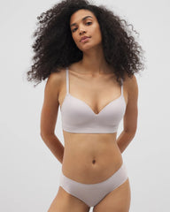 Luxe Wireless Bra with Lace Back - GRAY GLASS | Soma near me