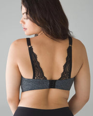 Luxe Wireless Bra with Lace Back - BLURRED HEATHER QUARTZ | Soma sale