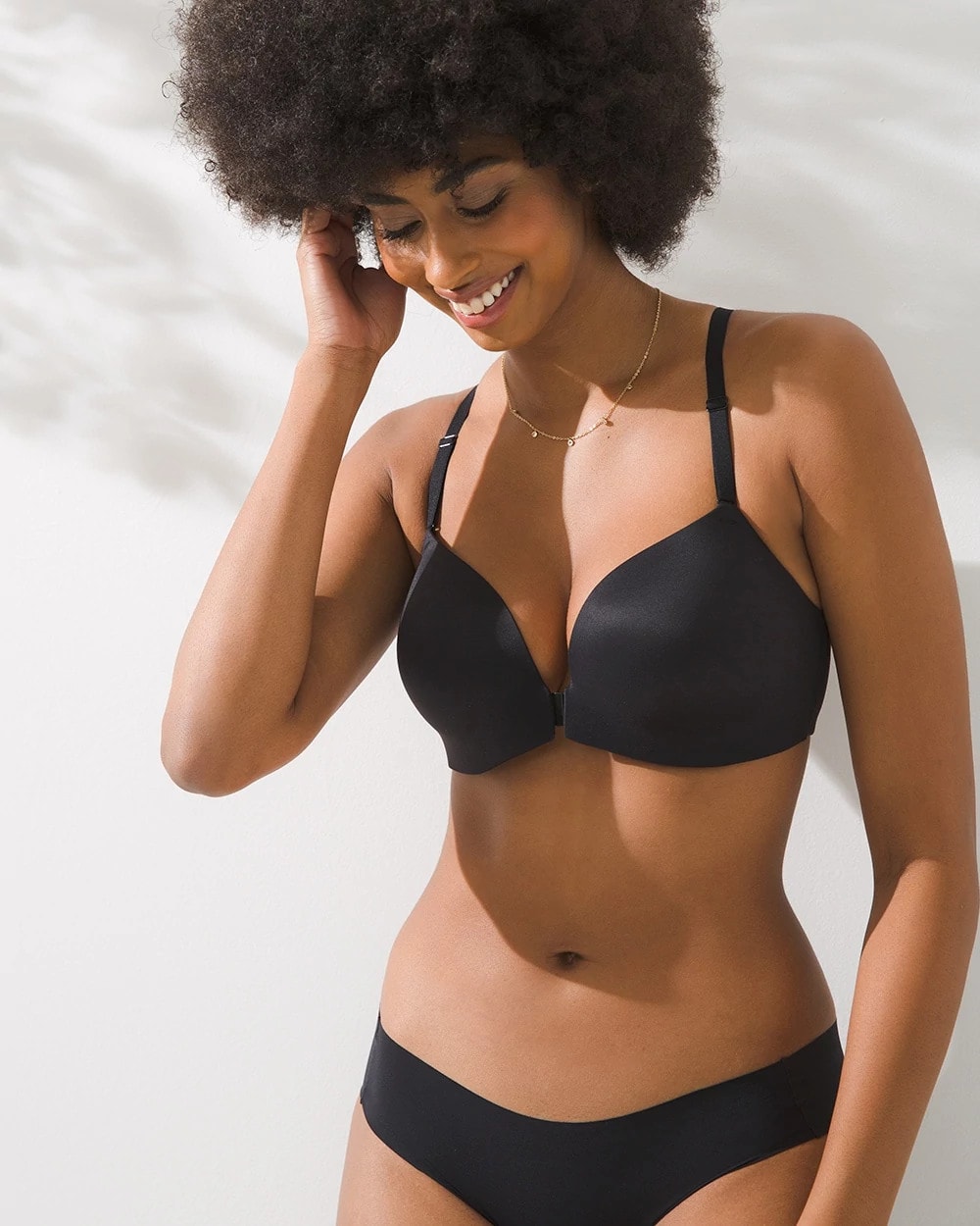 Front-Close Racerback Bra - BLACK | Soma near me