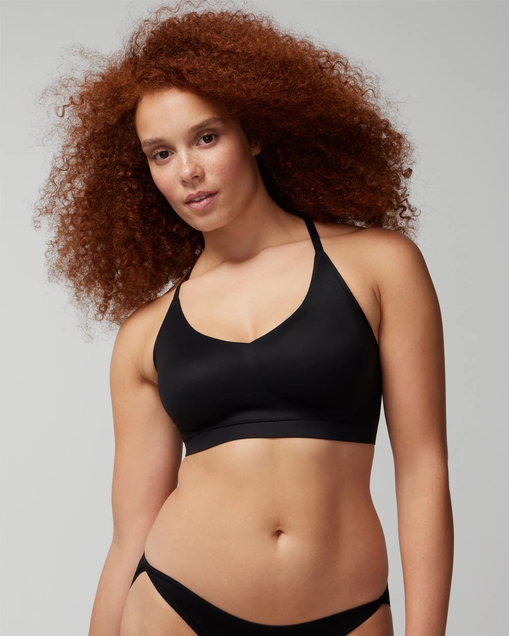 Racerback Bralette with Lace Back - BLACK | Soma on sale