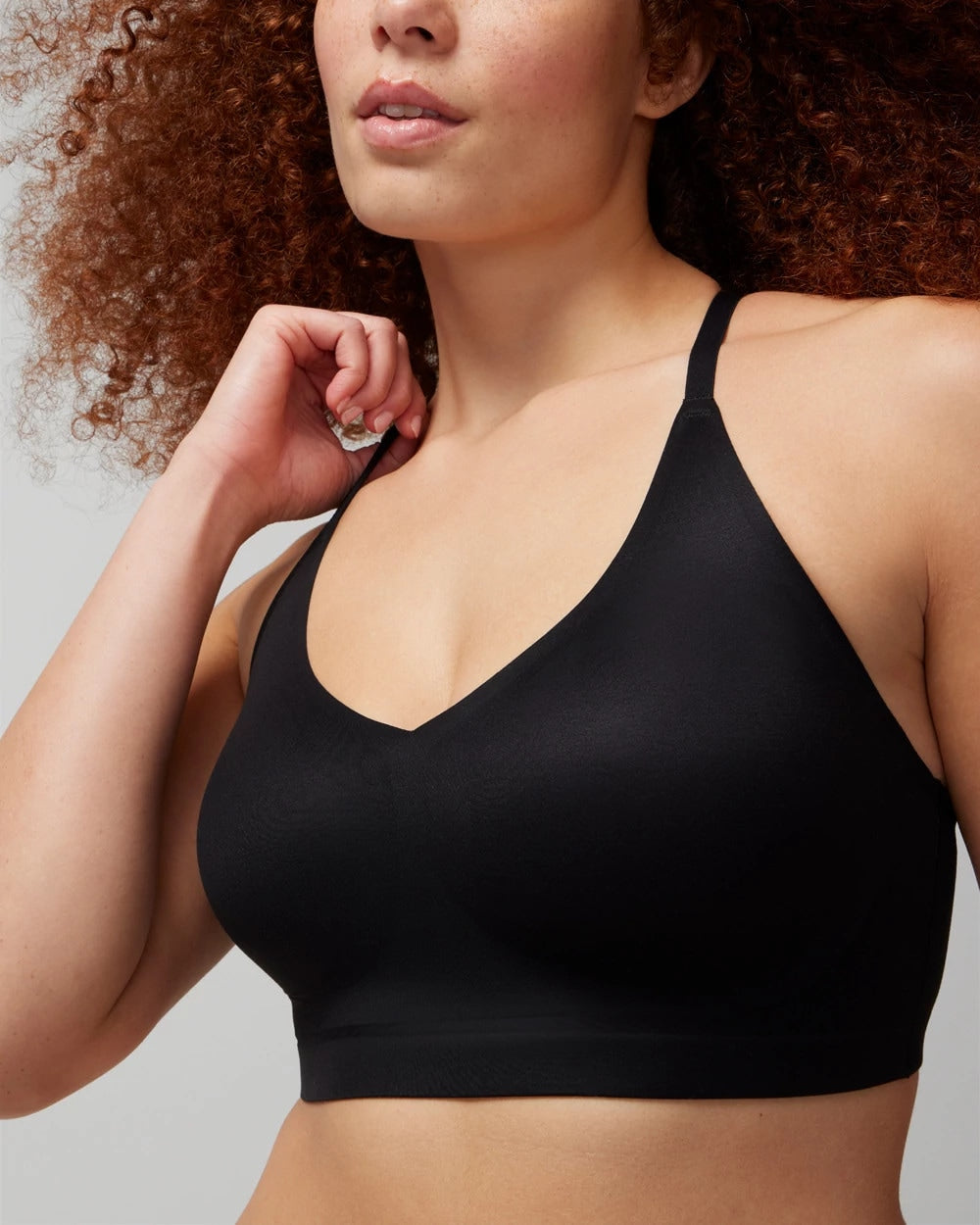 Racerback Bralette with Lace Back - BLACK | Soma on sale