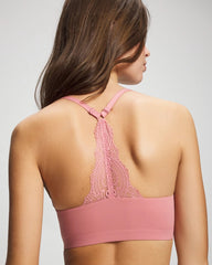 Racerback Bralette with Lace Back - ANTIQUE PINK | Soma sale