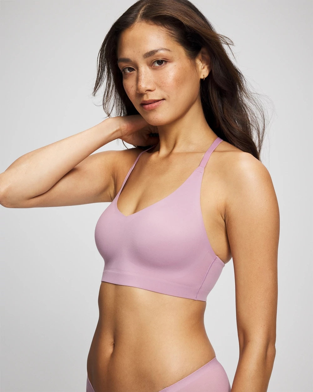 Racerback Bralette with Lace Back - LILAC WINE | Soma outlet