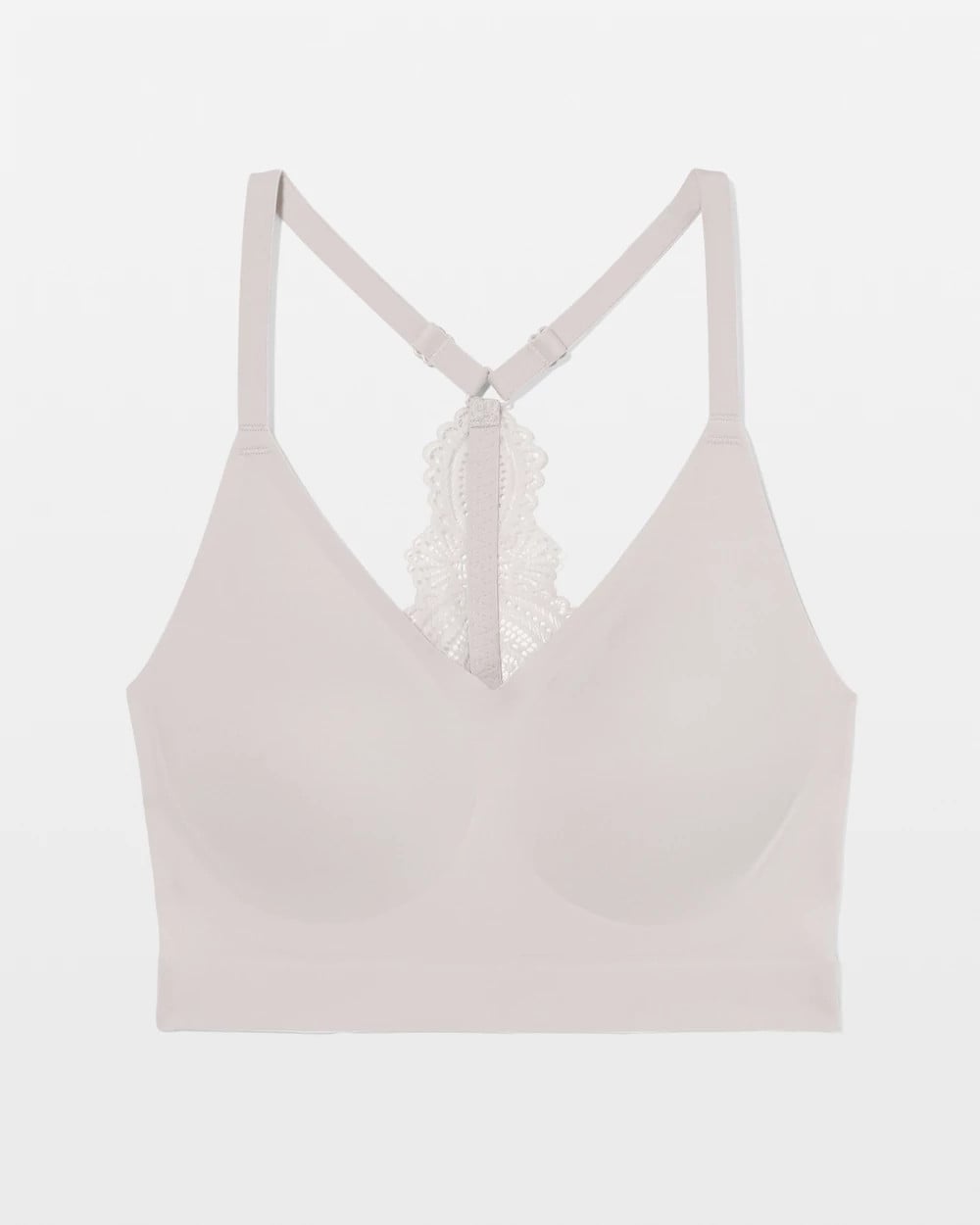 Racerback Bralette with Lace Back - GRAY GLASS | Soma near me