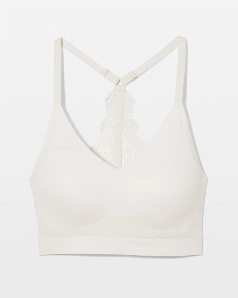 Racerback Bralette with Lace Back - IVORY | Soma discount