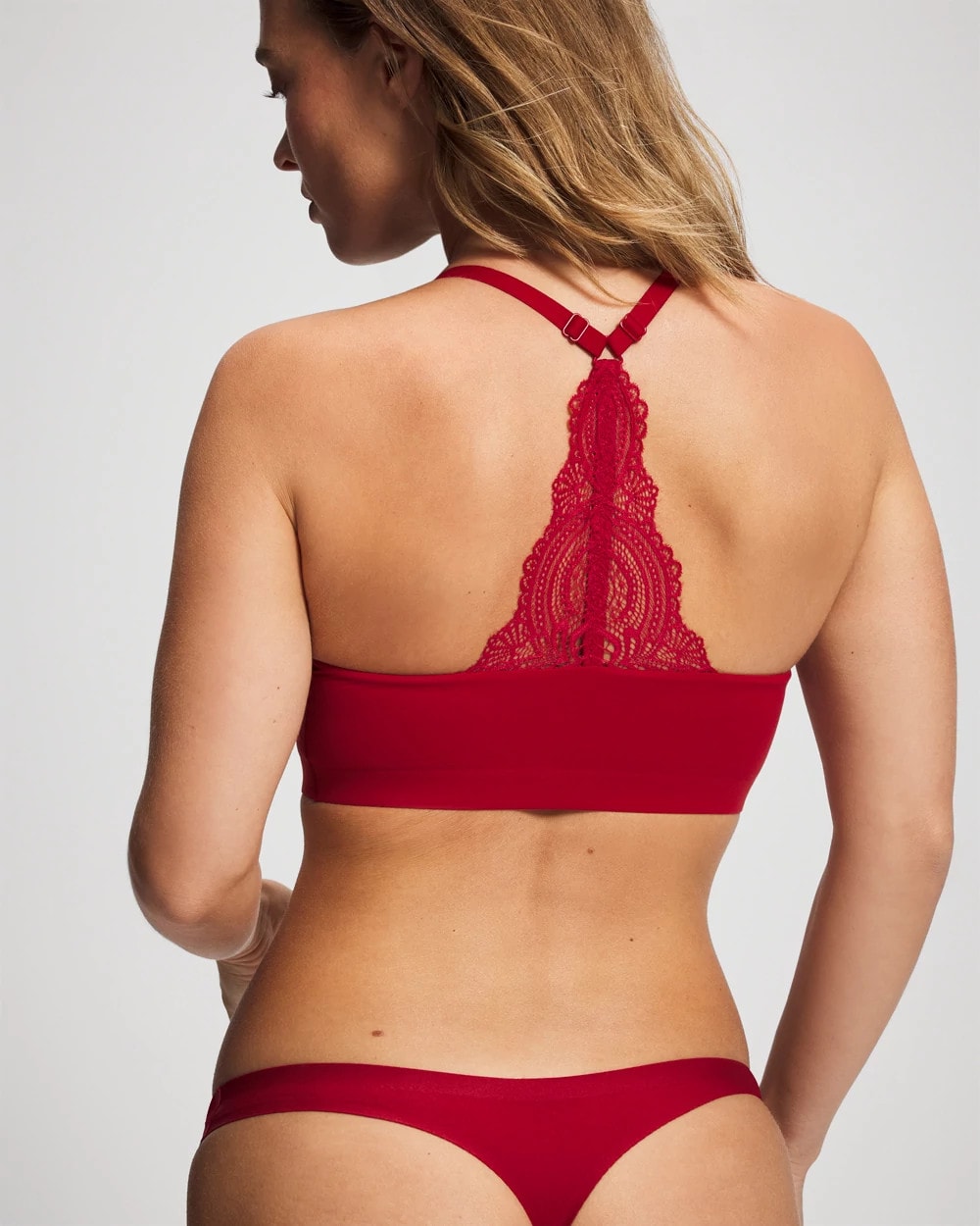 Racerback Bralette with Lace Back - PAINT THE TOWN RED | Soma Online