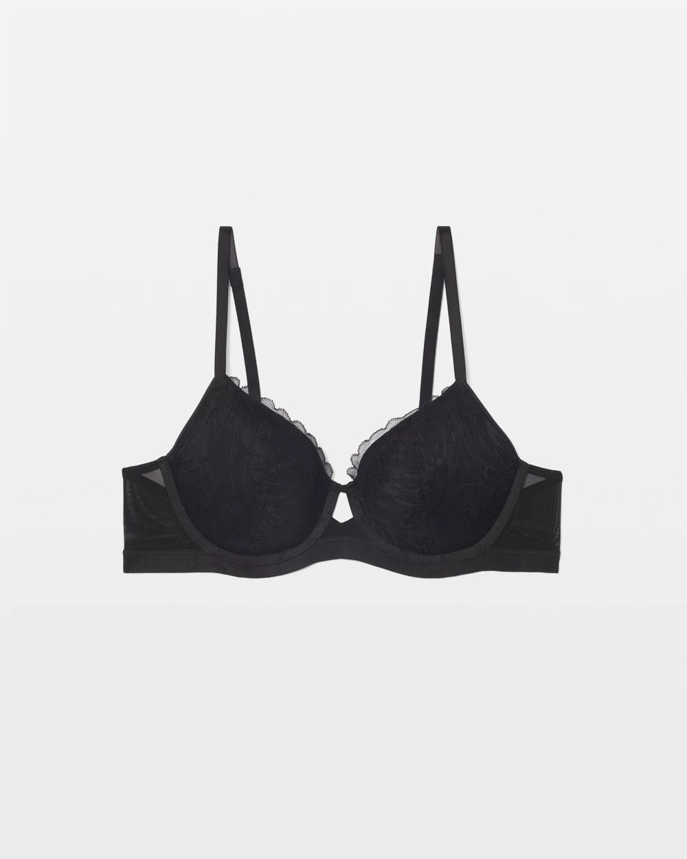 Perfect Coverage Bra with Lace - BLACK | Soma outlet