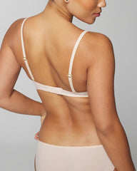 Plunge Bra with Lace - PALE SAND | Soma outlet