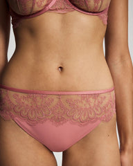 Tattoo Lace Embroidered High Leg Panty - ANTIQUE PINK | Soma on sale