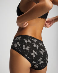 Cotton High-Leg Brief Panty with Lace Trim - THATS A WRAP BLK MICRO | Soma on sale