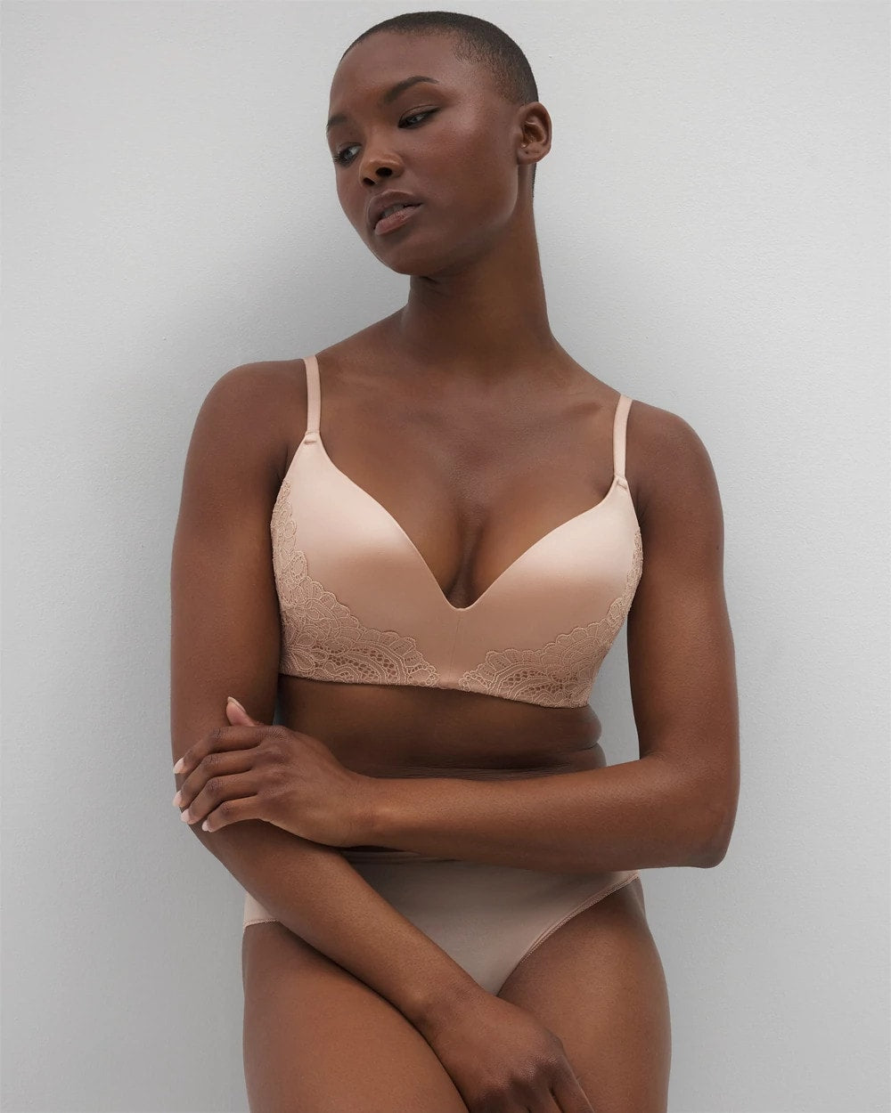 Wireless Lace Push-Up Bra - HUSH | Soma discount