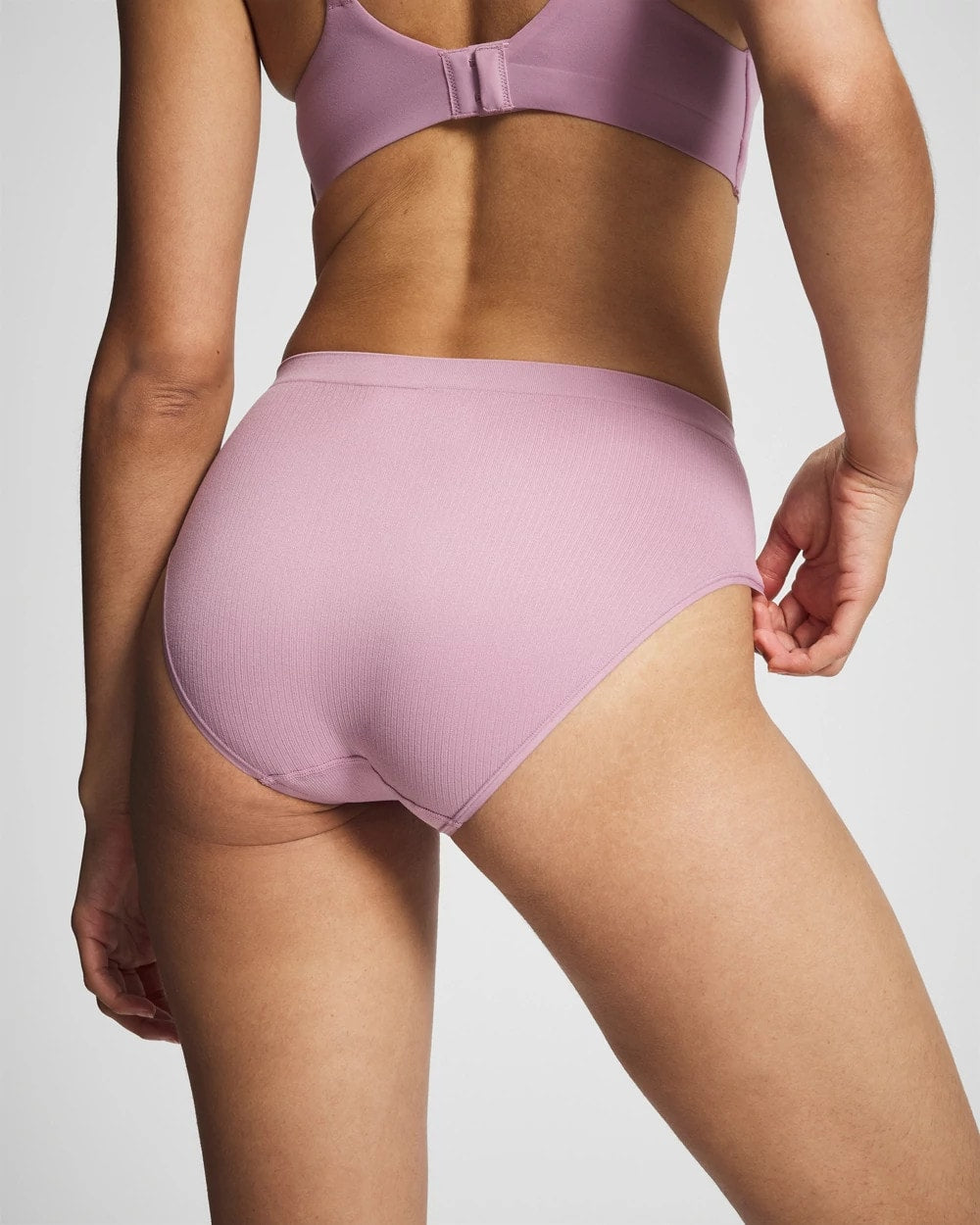 Seamless Rib High-Leg Panty - LILAC WINE | Soma on sale