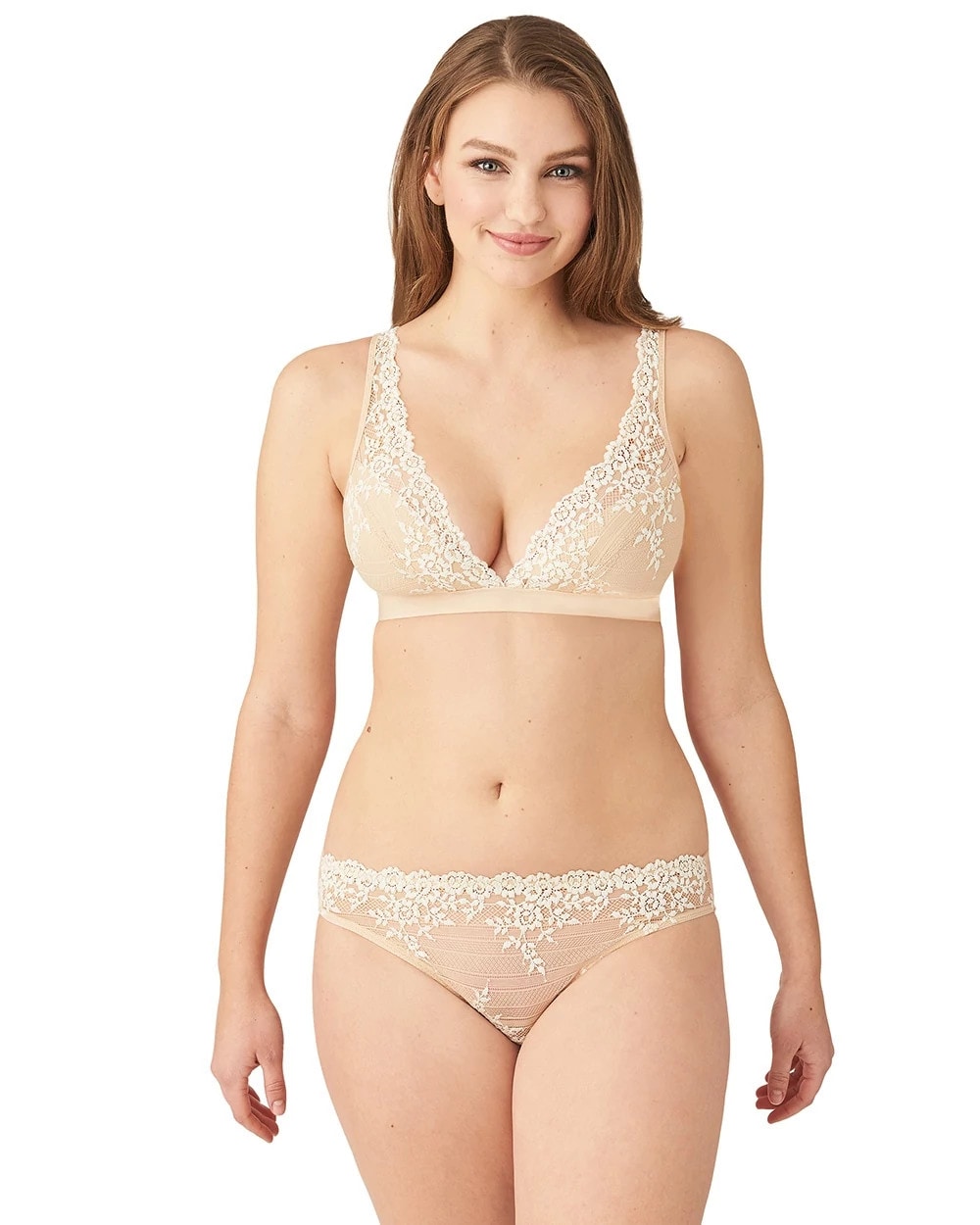 Embrace Lace Soft Cup Bra - NATURALLY NUDE/IVORY | Soma Online