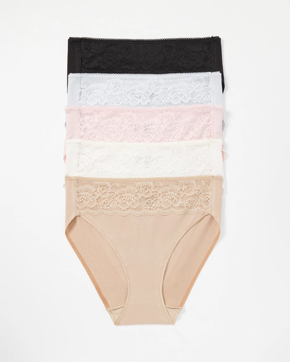 Cotton Blend High-Leg Panty with Lace 5 Pack - PRETTY PINK MULTI PACK | Soma sale
