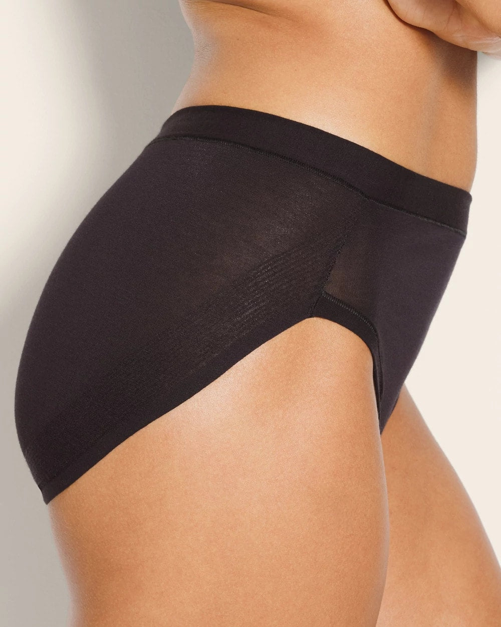 Cotton High-Leg Panty - BLACK | Soma discount