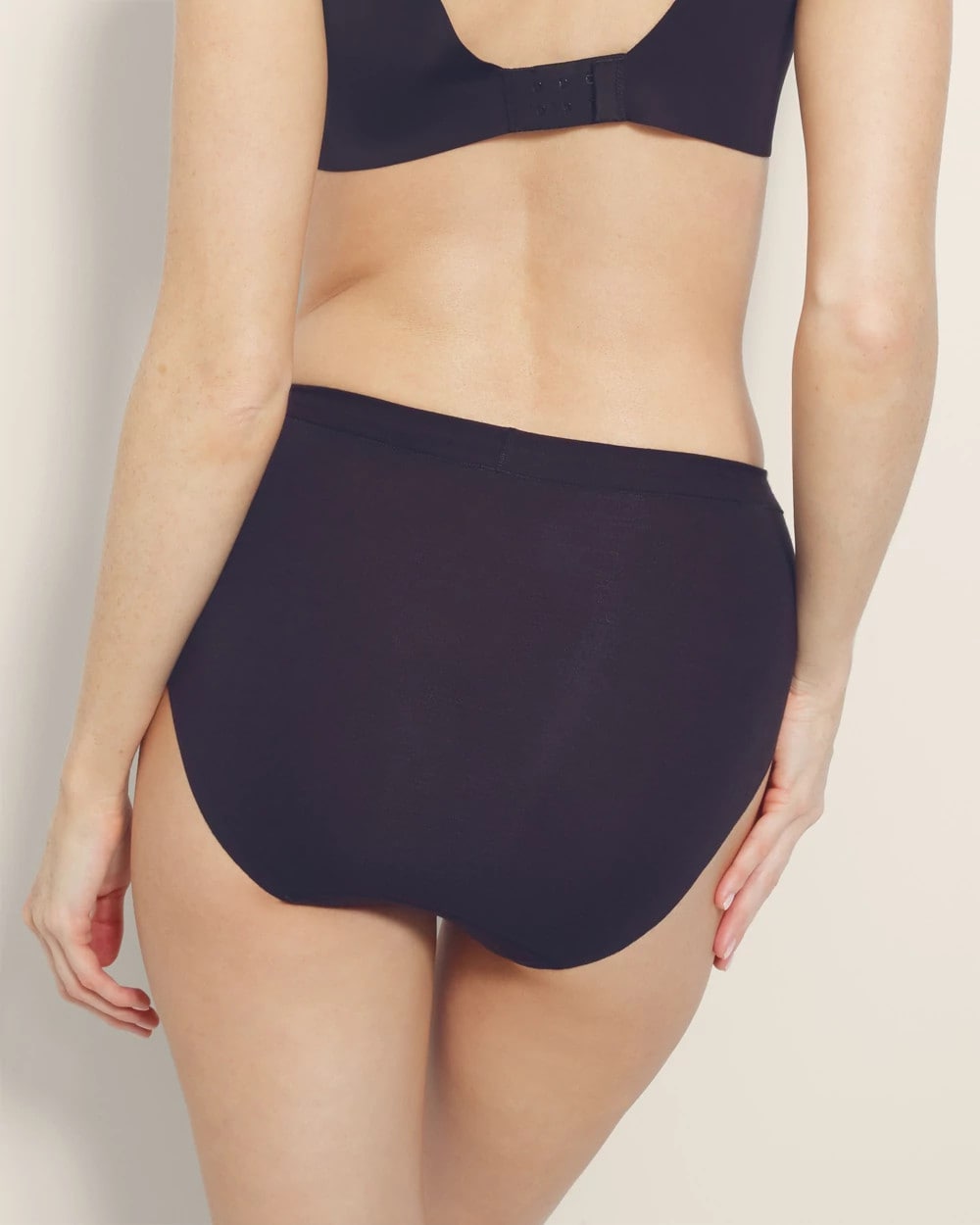 Cotton High-Leg Panty - BLACK | Soma discount
