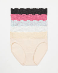 Crochet Lace High Leg Panty Pack - RAPTURE ROSE MULTIPACK | Soma for sale