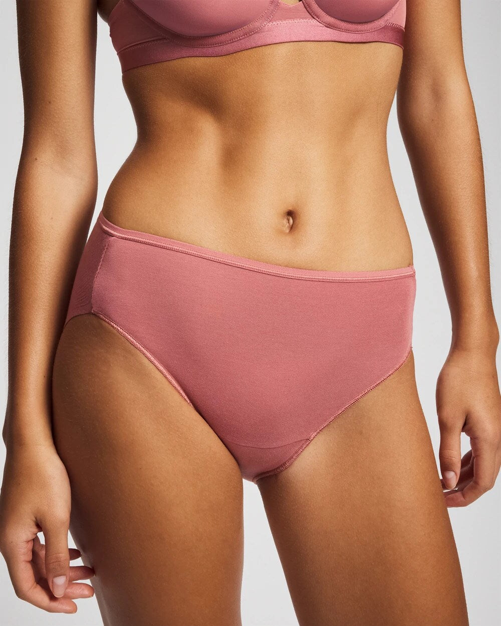 Cotton High Leg Panty - CLAY ROSE | Soma sale