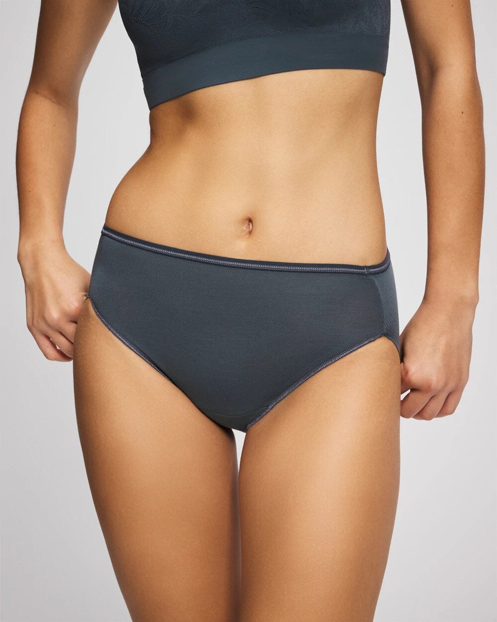 Cotton High Leg Panty - PETROL | Soma on sale