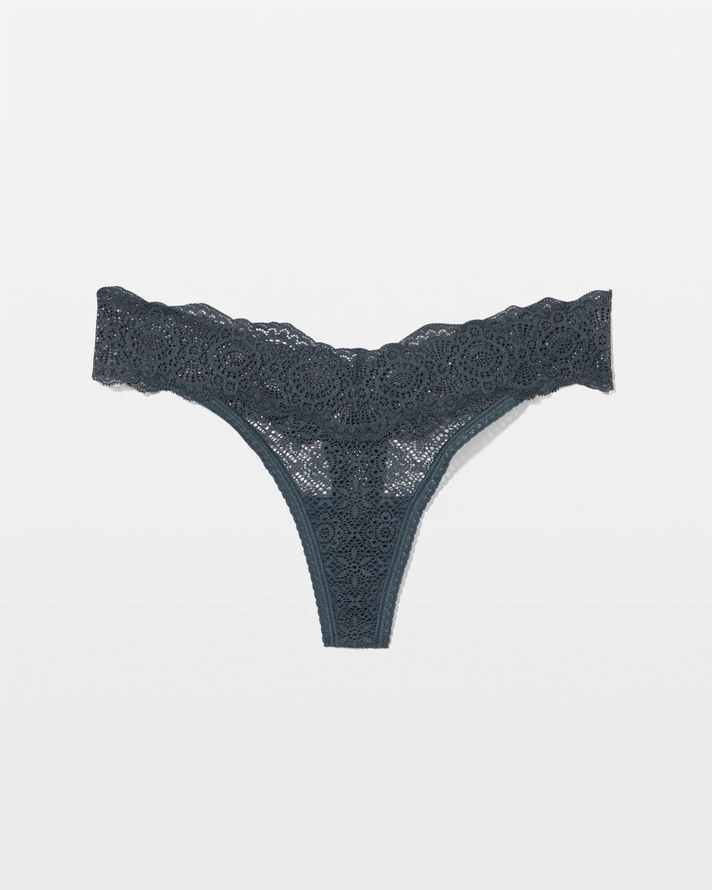 Embraceable Thong Panty with Crochet Lace - PETROL | Soma for sale