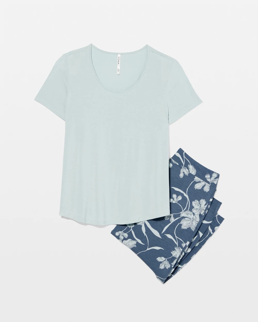 Short Sleeve + Pant Pajama Set - REFLECTION BLOOMS TAP | Soma outlet