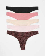 Soft Stretch Thong Panty 5 Pack - HOT SPOT MULTI PACK | Soma Online