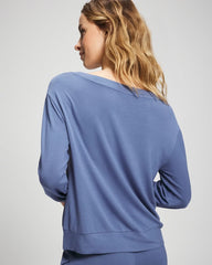 Long-Sleeve Pajama Top - SUNDOWN BLUE | Soma on sale