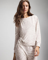Long-Sleeve Pajama Top - ZEBRA ZEN GRAY GLASS | Soma sale