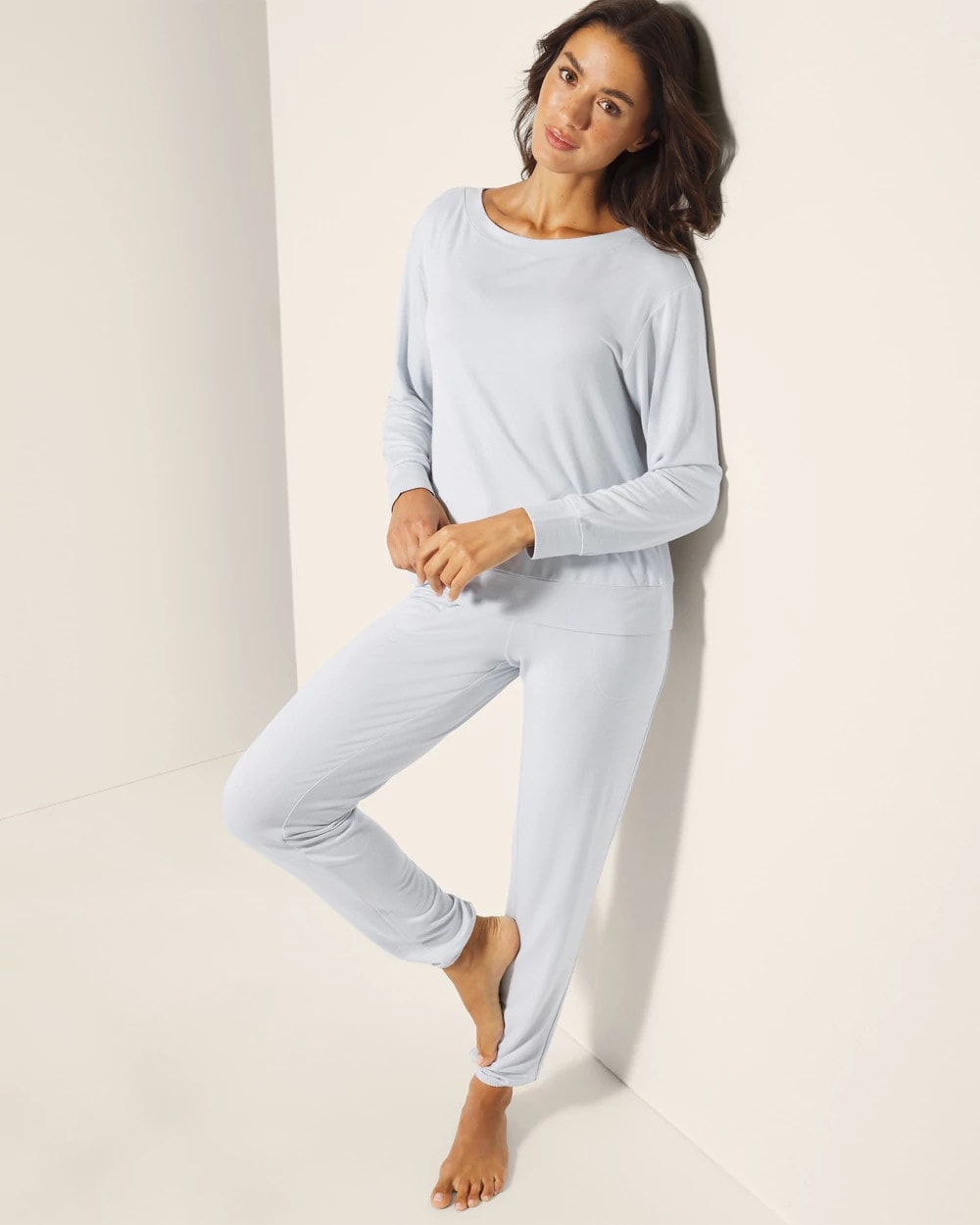 Long-Sleeve Pajama Top - BLUE MIST | Soma on sale