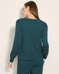 Long-Sleeve Pajama Top - DEEP TEAL | Soma sale