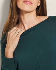 Long-Sleeve Pajama Top - DEEP TEAL | Soma sale