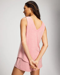 V-Neck Pajama Tank - CAMEO PINK/DUSTY ROSE | Soma Online
