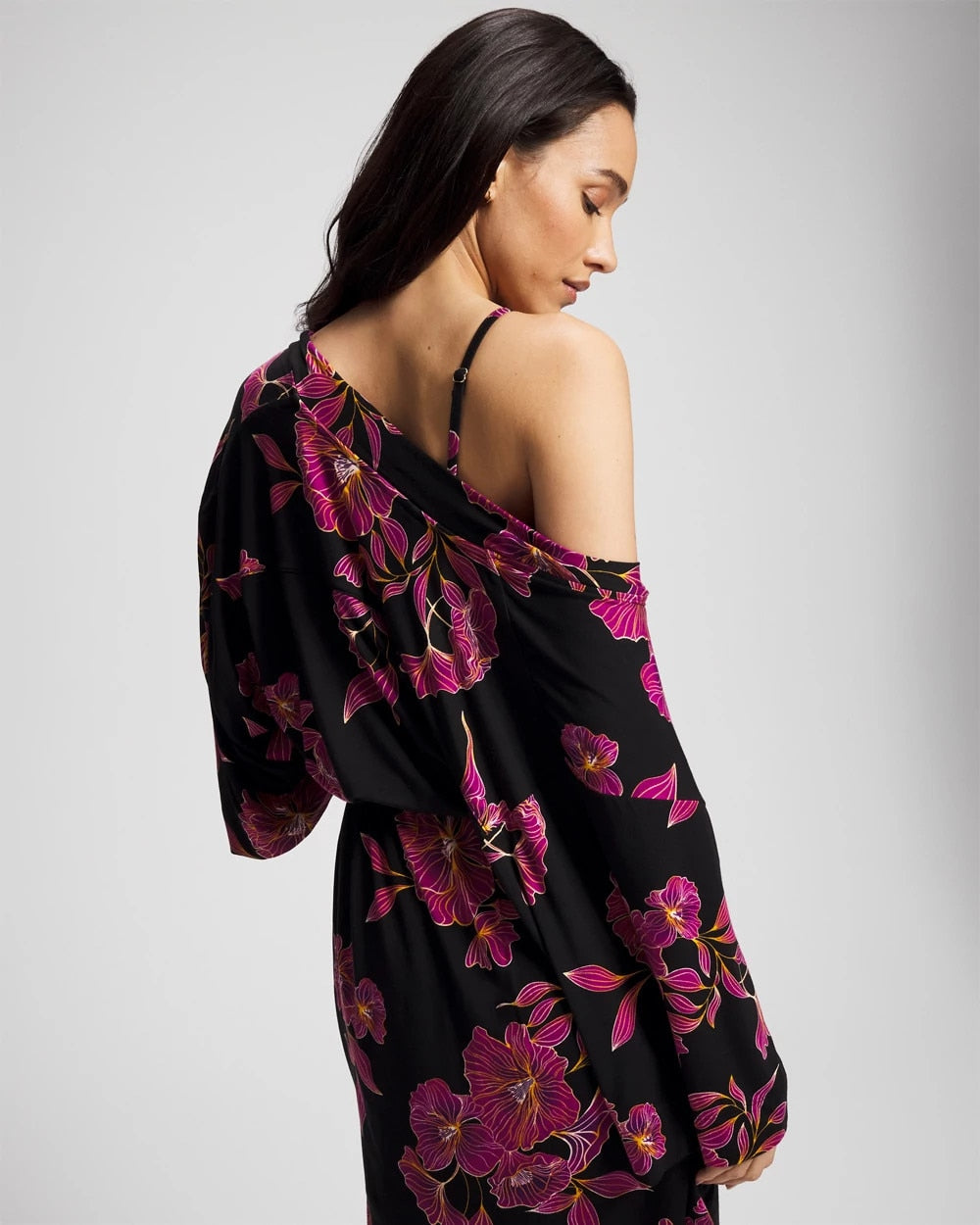 Short Robe - GILDED BLOOMS MAGENTA | Soma near me