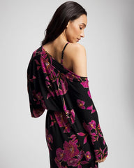 Short Robe - GILDED BLOOMS MAGENTA | Soma near me