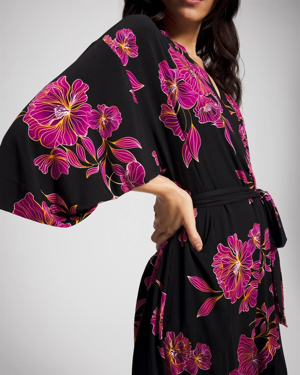 Short Robe - GILDED BLOOMS MAGENTA | Soma near me