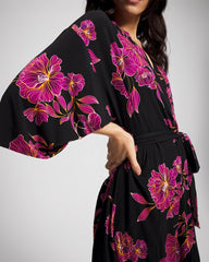 Short Robe - GILDED BLOOMS MAGENTA | Soma near me