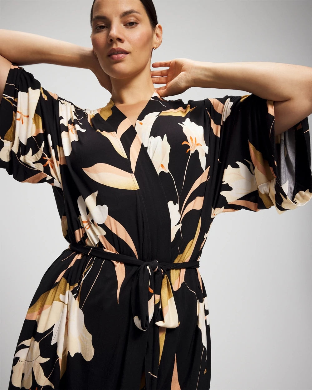 Short Robe - MYSTIC BLOOMS BLACK MID | Soma sale