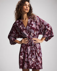 Short Robe - PAISLEY SPLENDOR PLUM | Soma outlet