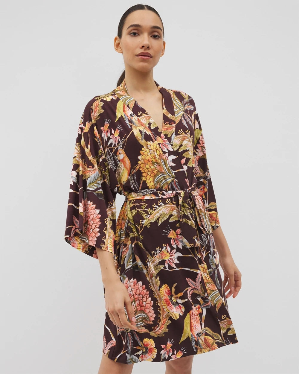Short Robe - PARROT-DISO PLUME G PLUM | Soma near me