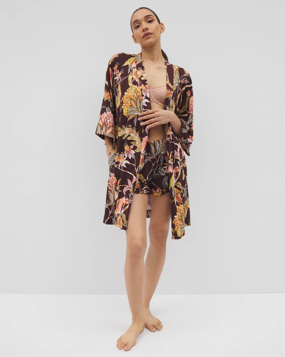 Short Robe - PARROT-DISO PLUME G PLUM | Soma near me