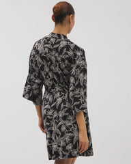 Short Robe - PLUMERIA BLOOMS BLK CH | Soma sale
