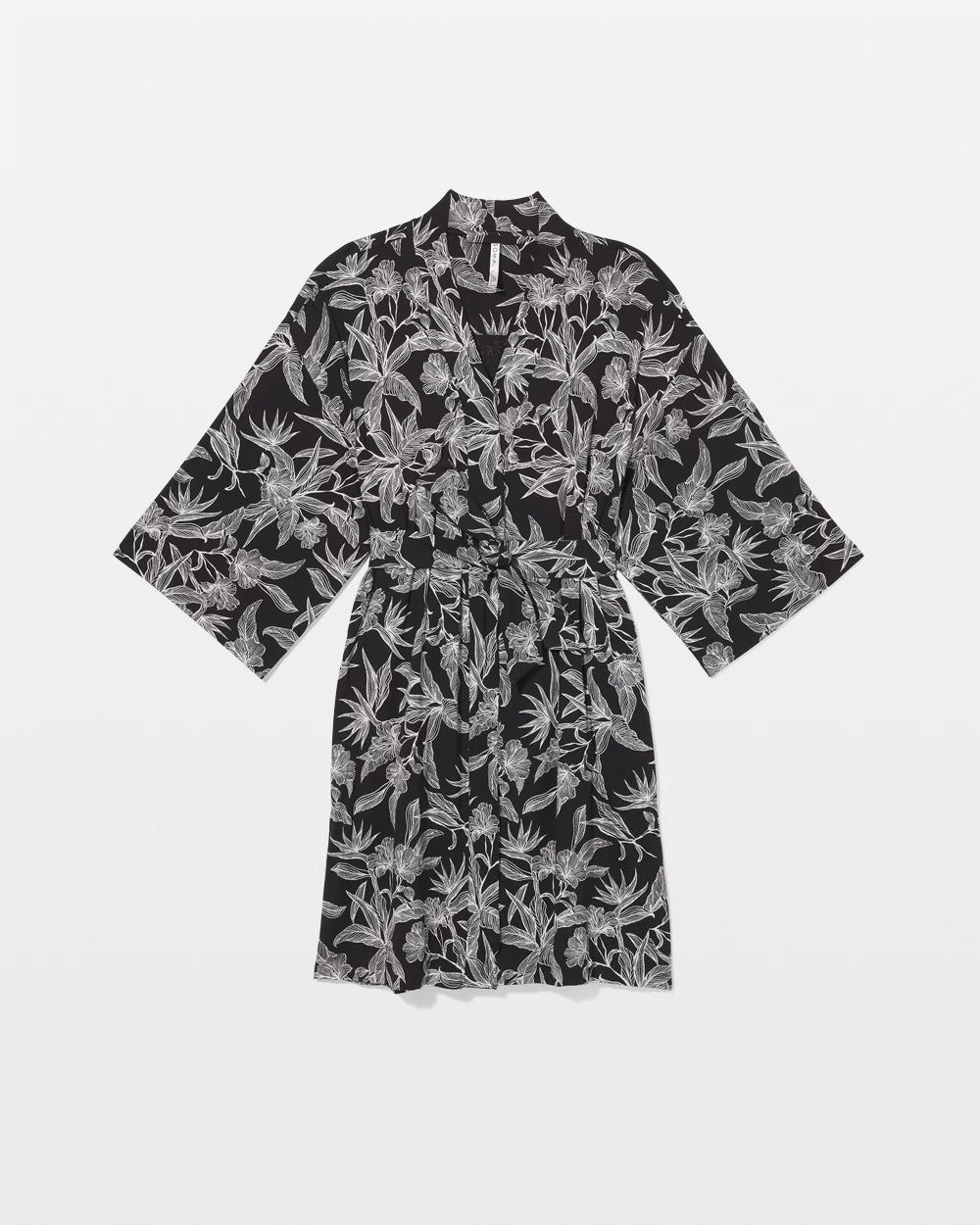Short Robe - PLUMERIA BLOOMS BLK CH | Soma sale