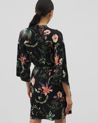 Short Robe - PARADISE PLUMES BLACK | Soma discount