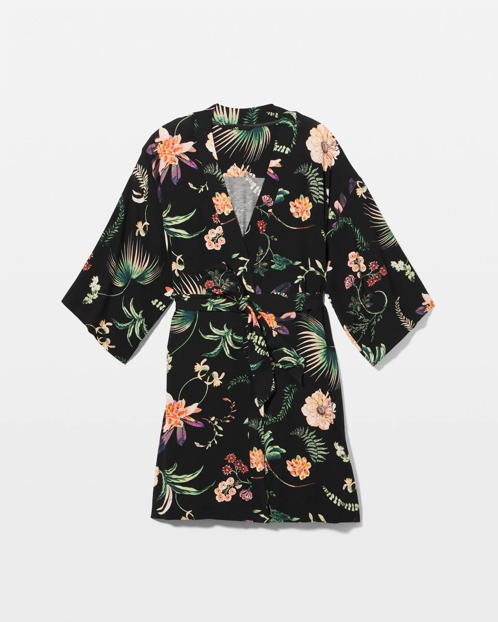 Short Robe - PARADISE PLUMES BLACK | Soma discount