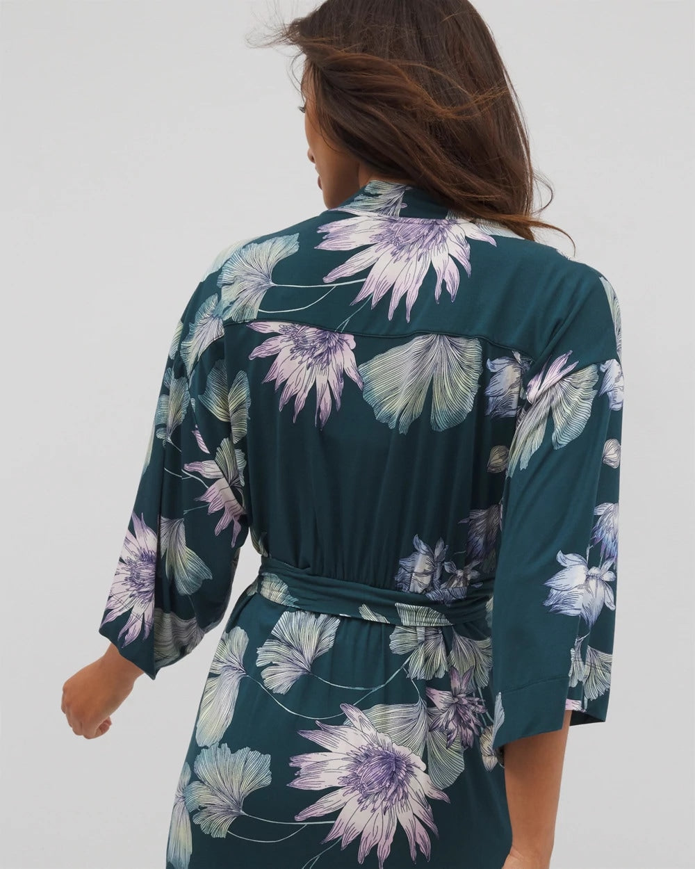 Short Robe - HAVEN BOTANICAL DARK SEA | Soma Online