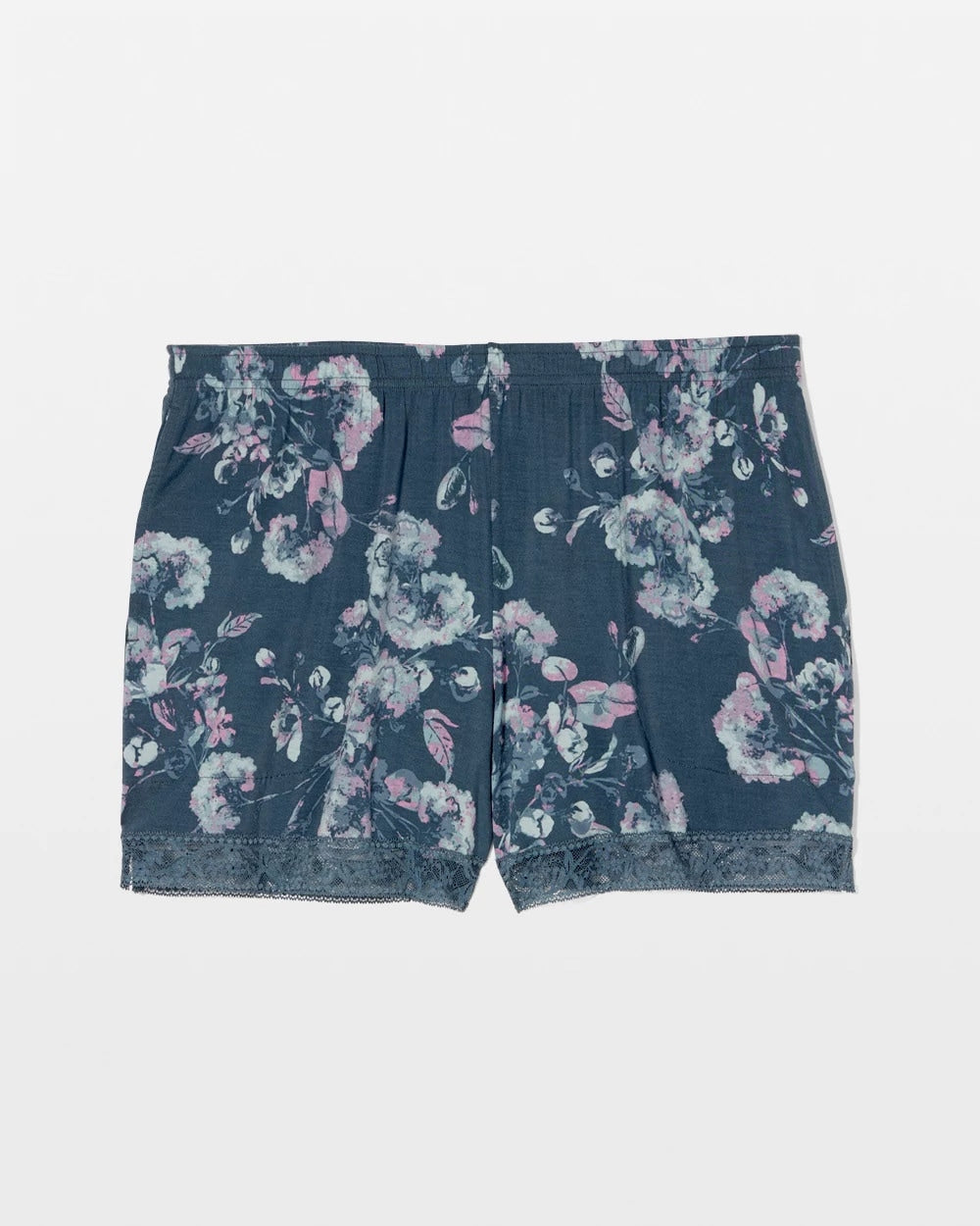 Lace-Trim Pajama Shorts - FLORA SHIMMER PETROL | Soma near me